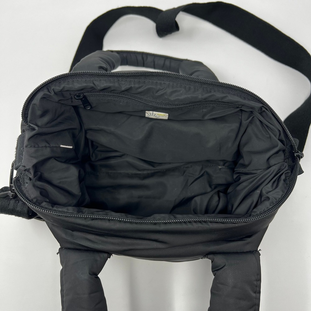 OFFLINE by Aerie Love Puff Mini Black Quilted Tote Crossbody Bag - Picture 3 of 6